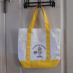 Precious Moments "Splash Into Summer" yellow and white 12x12 tote bag